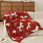 Coperta decorativa in peluche