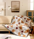 Coperta decorativa in tessuto morbido con motivo geometrico