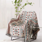 Coperta decorativa in tessuto morbido con motivo geometrico