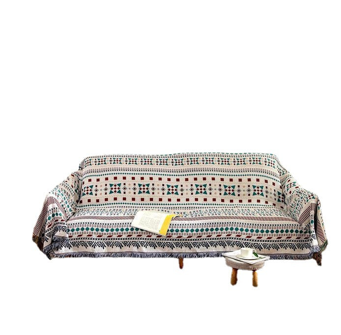 Coperta decorativa in tessuto morbido con motivo geometrico