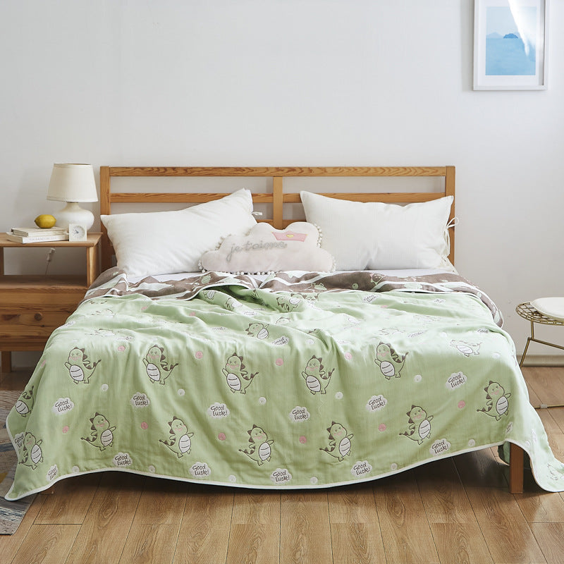 Coperta elegante con delicato motivo a foglie