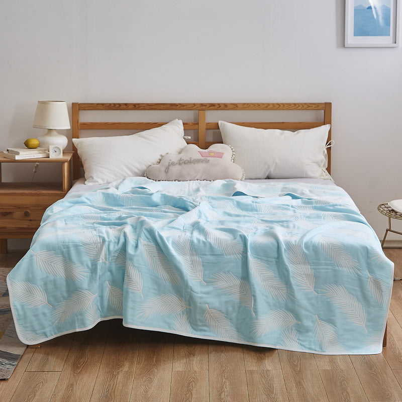 Coperta elegante con delicato motivo a foglie
