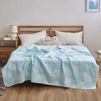 Coperta elegante con delicato motivo a foglie