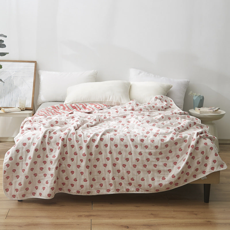 Coperta elegante con delicato motivo a foglie