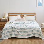 Coperta elegante con delicato motivo a foglie