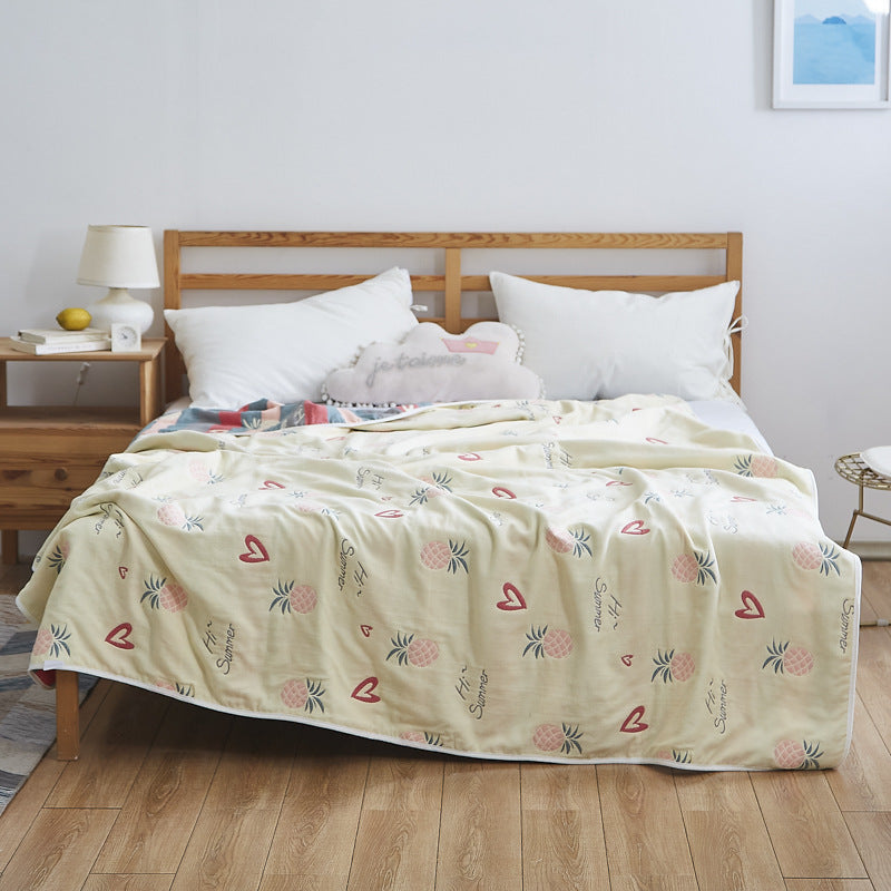 Coperta elegante con delicato motivo a foglie