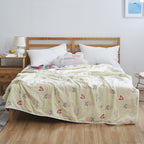 Coperta elegante con delicato motivo a foglie