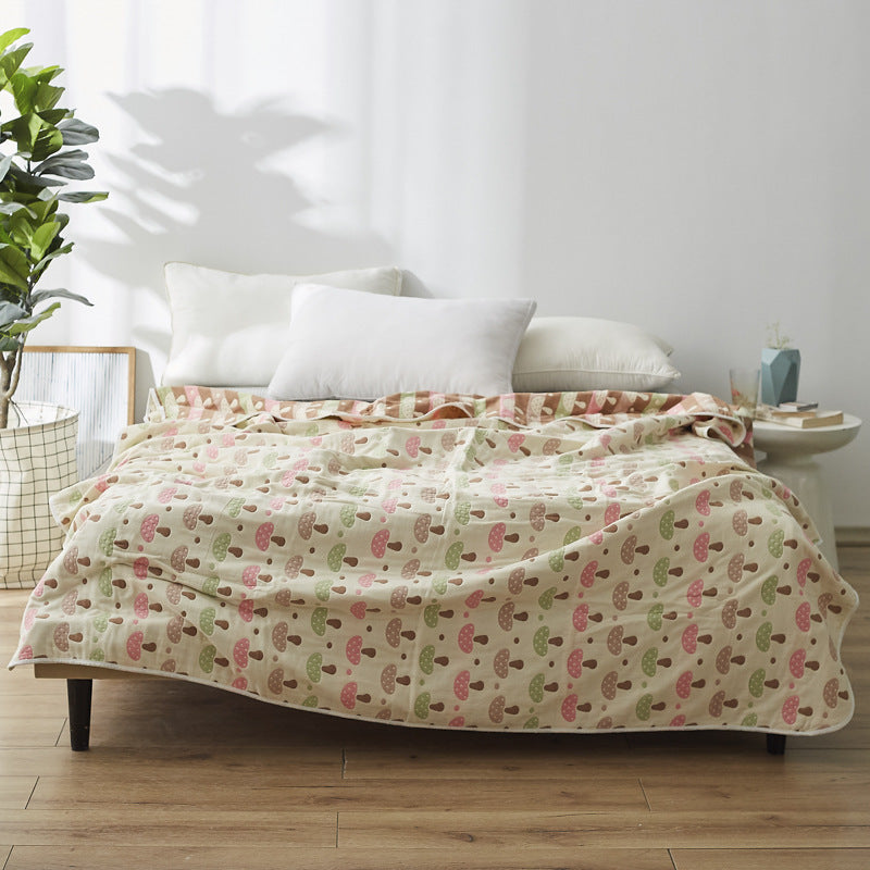 Coperta elegante con delicato motivo a foglie