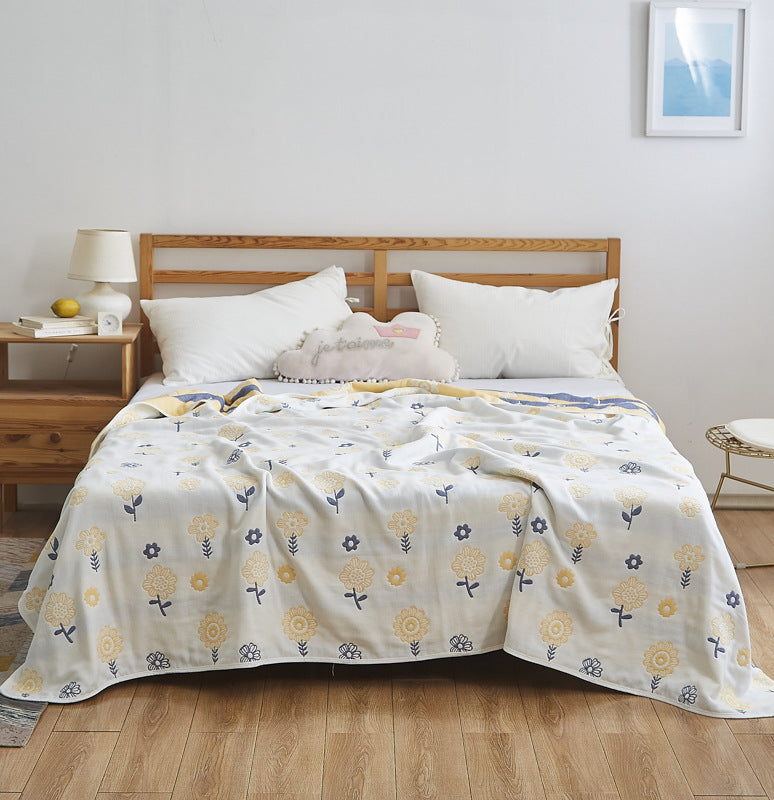 Coperta elegante con delicato motivo a foglie