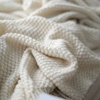 Coperta in lana bianco crema