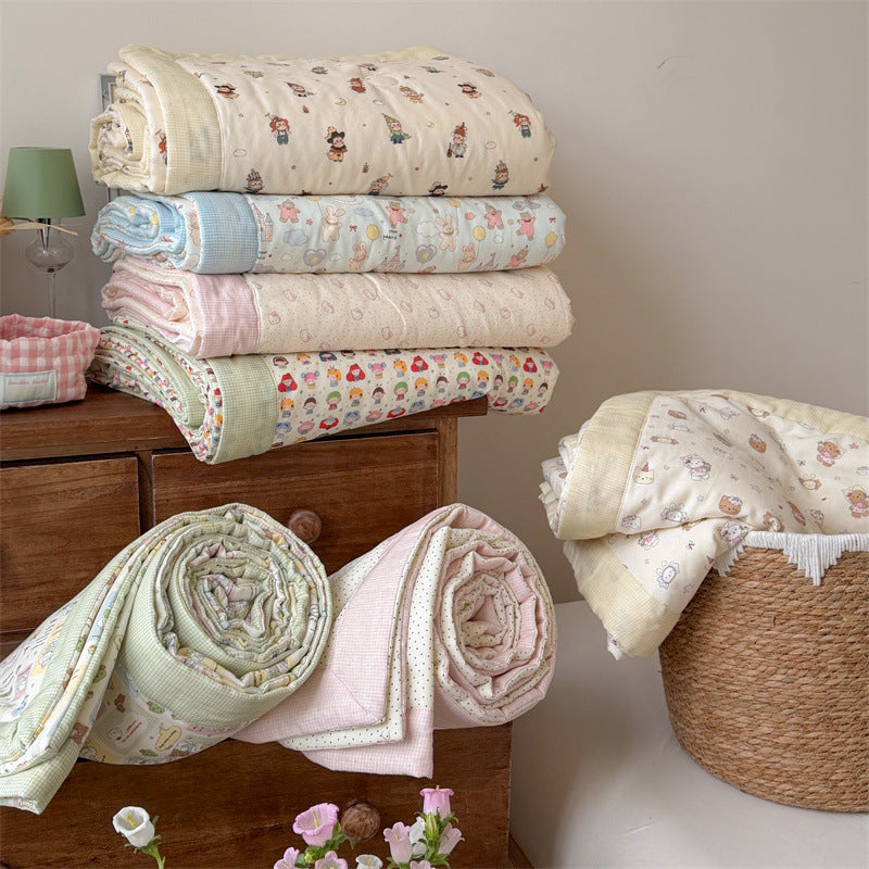 Coperta per bambini con allegro motivo a bambole