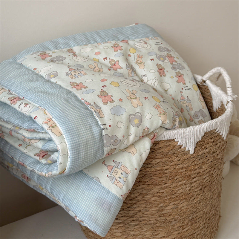 Coperta per bambini con allegro motivo a bambole