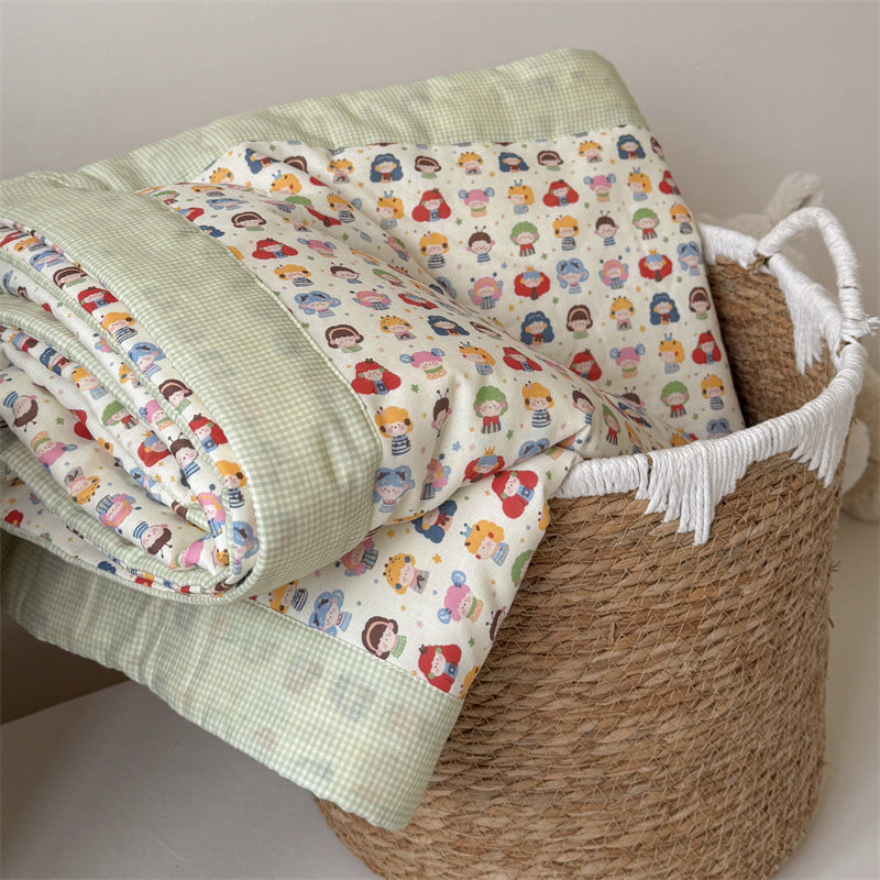 Coperta per bambini con allegro motivo a bambole
