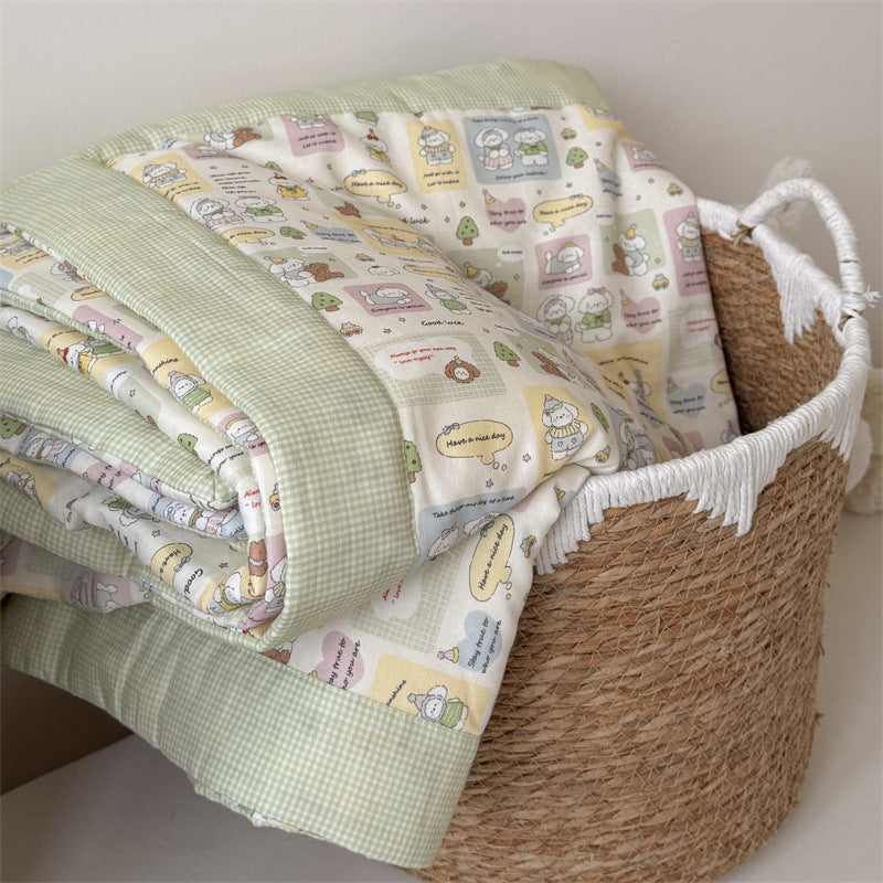 Coperta per bambini con allegro motivo a bambole