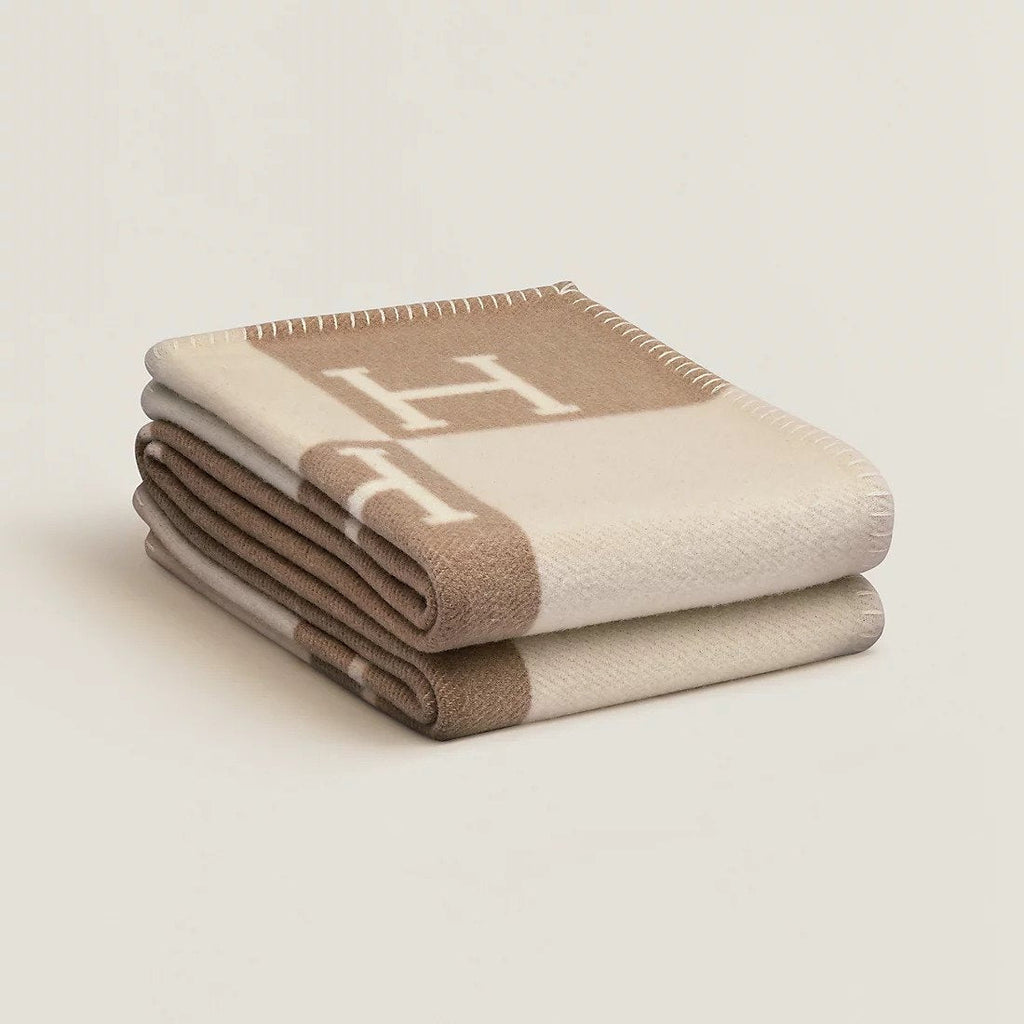 Coperta plaid in misto lana e cashmere per divano, letto o poltrona
