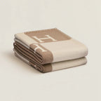 Coperta plaid in misto lana e cashmere per divano, letto o poltrona