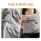 Coperta riscaldata da donna