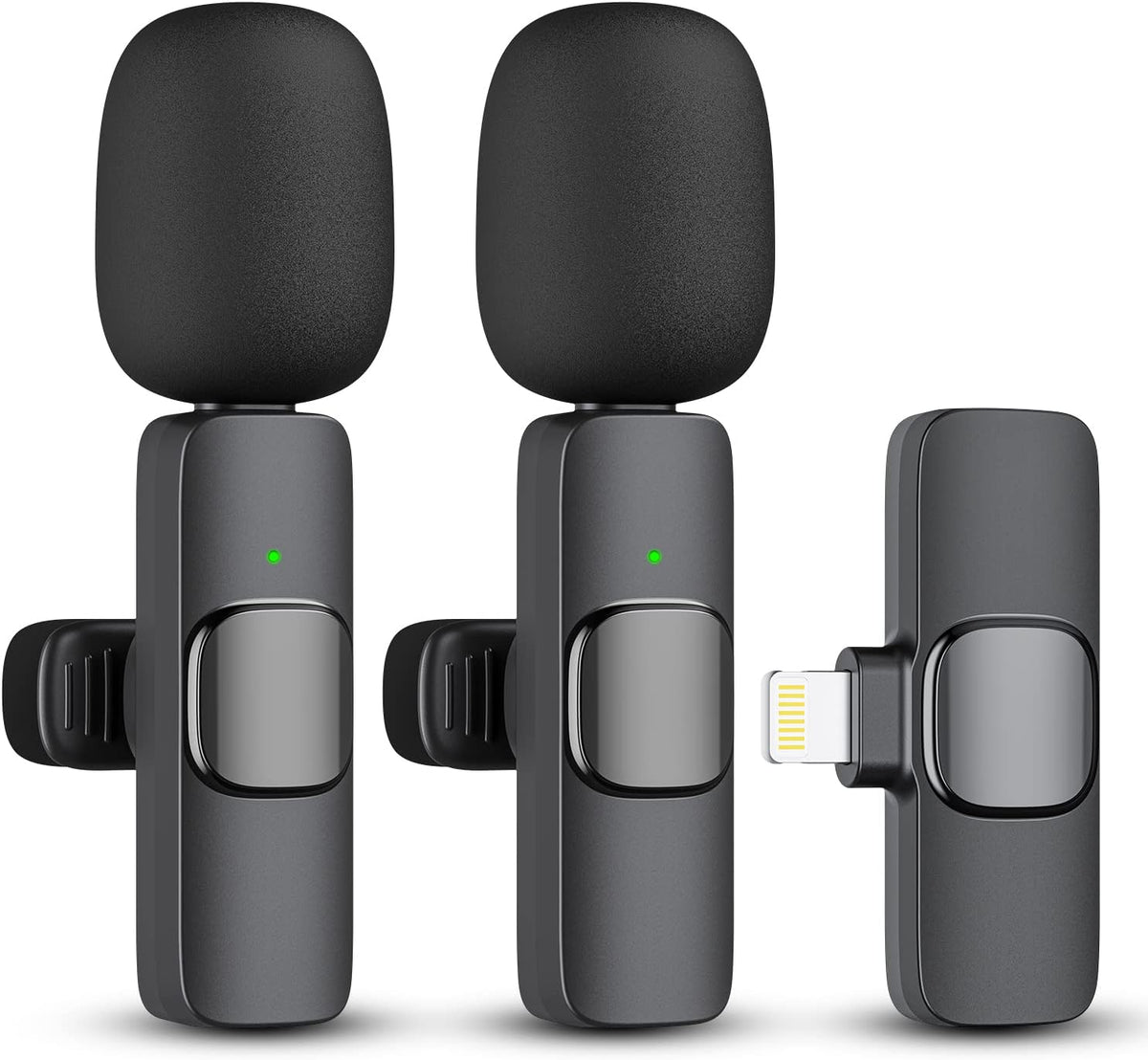 Coppia di microfoni wireless per iPhone e iPad