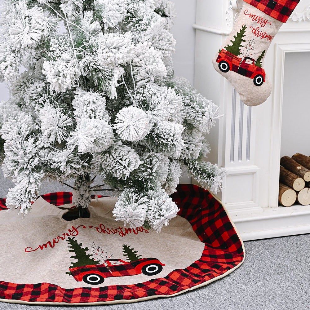 Copribase per albero di Natale con auto – 120 cm