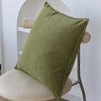 Copricuscino jacquard verde crema 45×45 cm – Fodera decorativa elegante