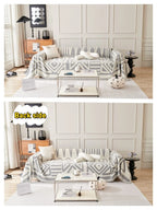 Copridivano con nappine decorative