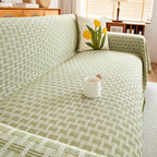 Copridivano reversibile CasaLunea con frange decorative