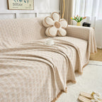 Copridivano reversibile CasaLunea con frange decorative