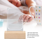 Cornice luminosa a LED per foto Polaroid con 3 slot