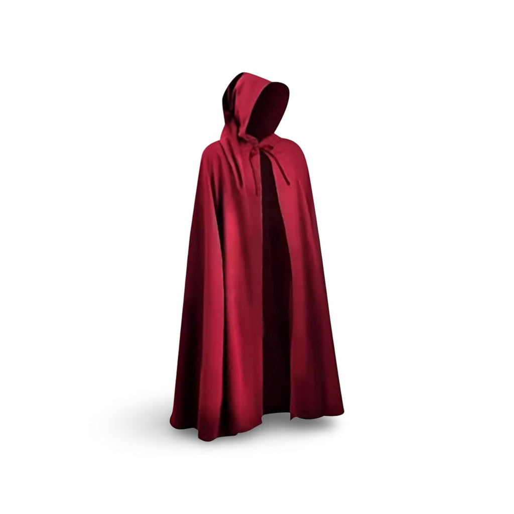 Costume da cavaliere medievale con tunica e mantello con cappuccio per cosplay