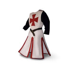 Costume da cavaliere medievale con tunica e mantello con cappuccio per cosplay