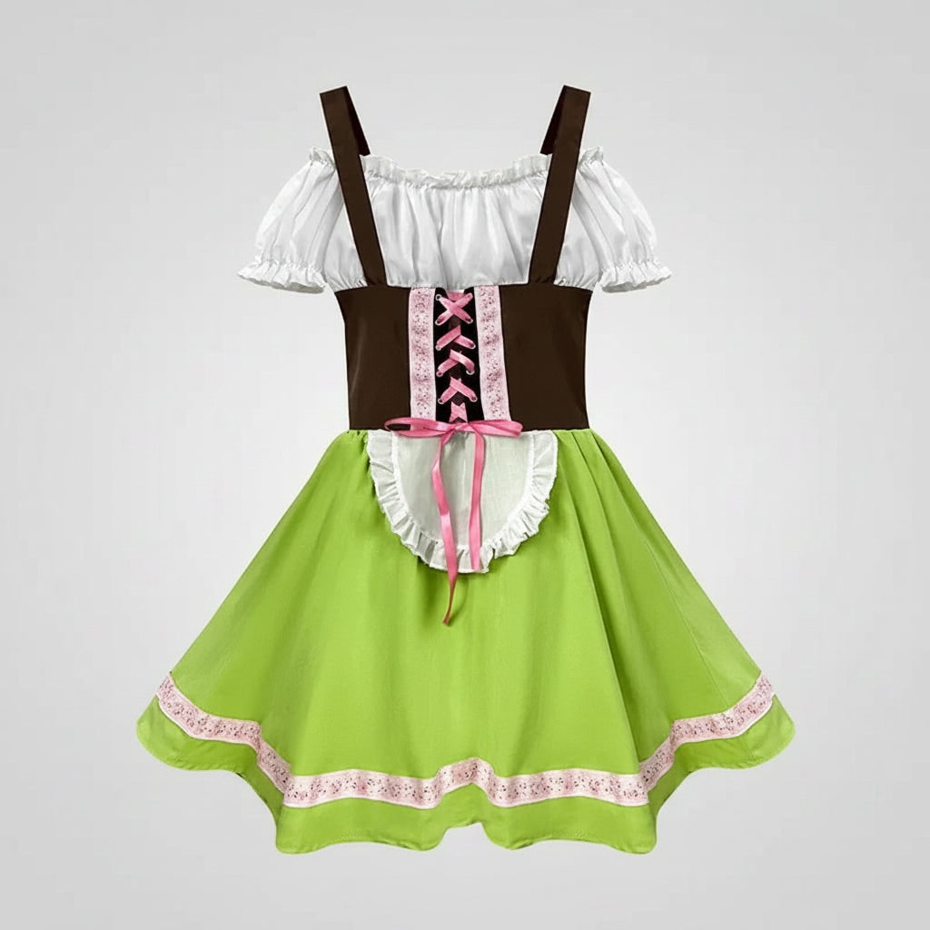 Costume tradizionale bavarese da uomo con pantaloncini e camicetta