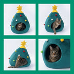 Cuccia natalizia ad albero per gatti CozyTree Haven