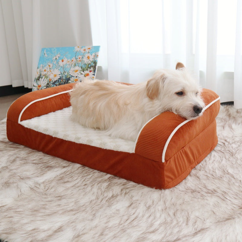 Cuccia ortopedica con bordi rialzati per cani