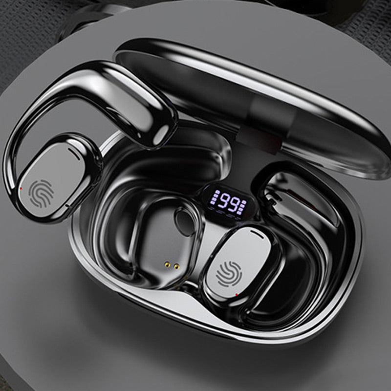 Cuffie Bluetooth a conduzione ossea con gancio auricolare