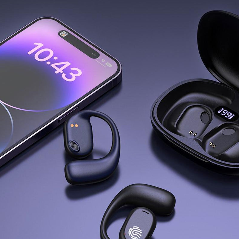 Cuffie Bluetooth a conduzione ossea con gancio auricolare