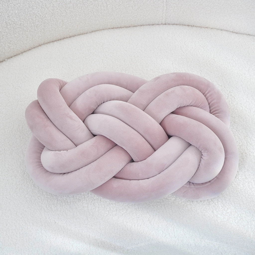 Cuscino decorativo con nodo geometrico lavabile 40×30 cm