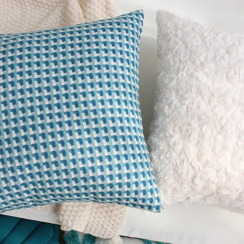 Cuscino decorativo a contrasto stile scandinavo per divano e soggiorno