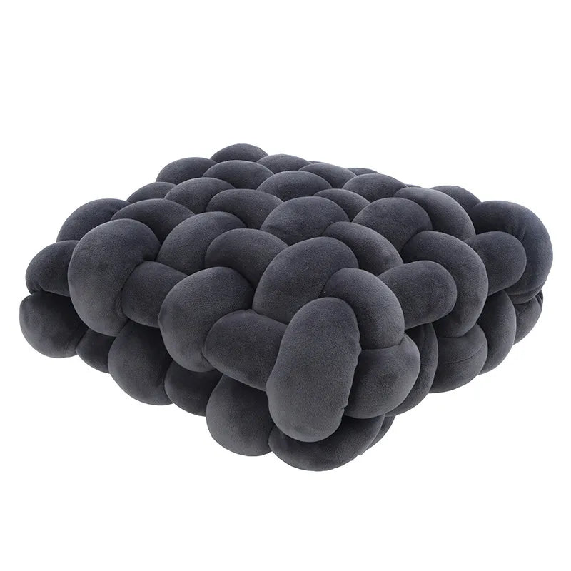 Cuscino decorativo intrecciato in velluto con imbottitura