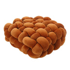 Cuscino decorativo intrecciato in velluto con imbottitura