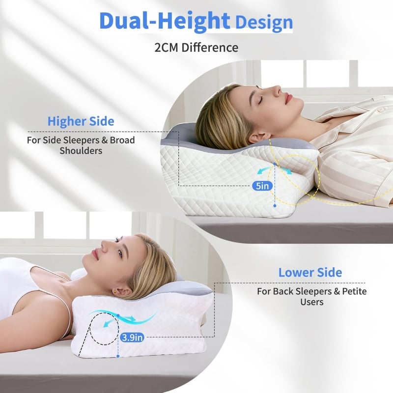 Cuscino in memory foam cervicale per dolori al collo Falivelli
