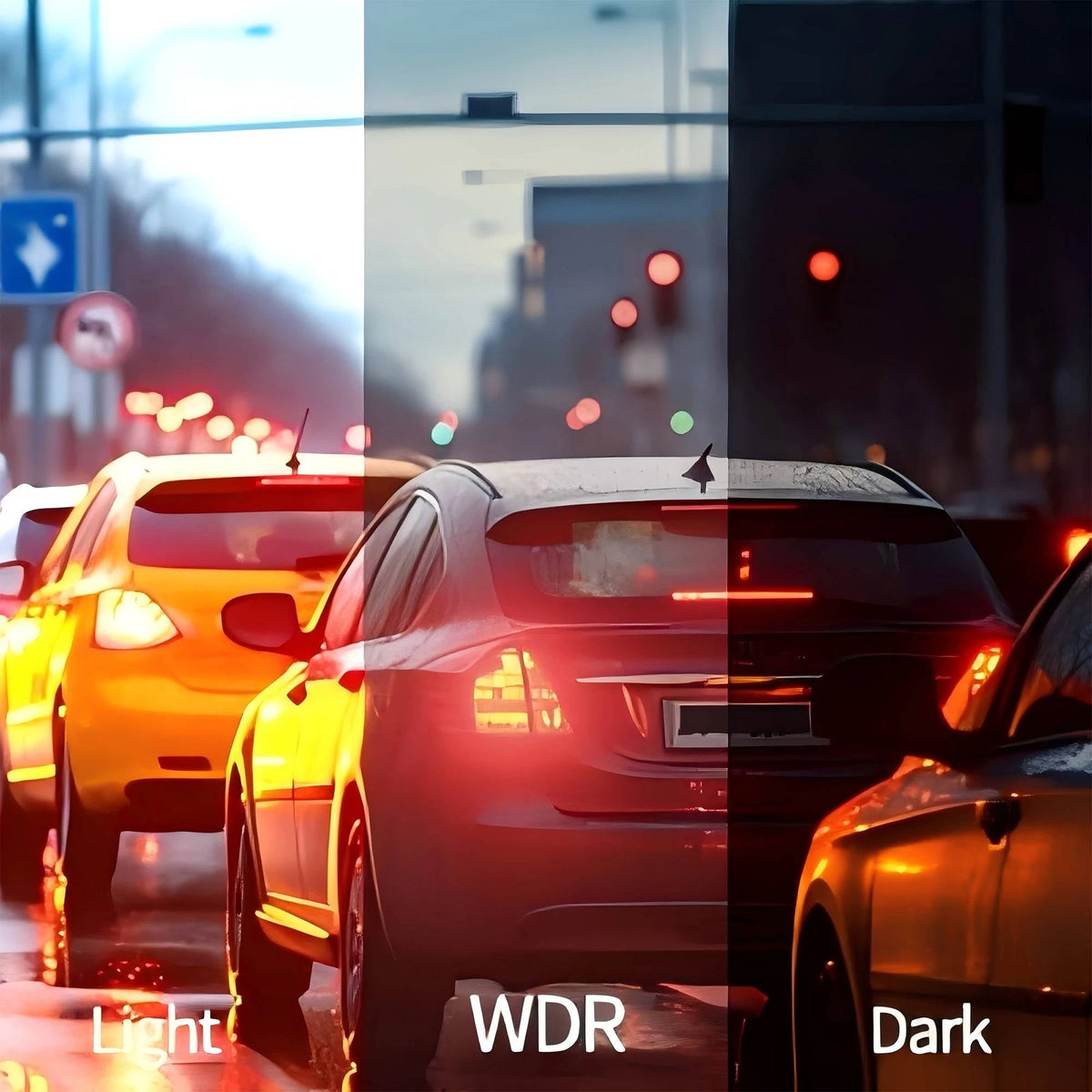 Dashcam Auto Wireless Anteriore e Posteriore con Visione Notturna