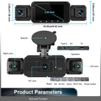 Dashcam Auto Wireless Anteriore e Posteriore con Visione Notturna