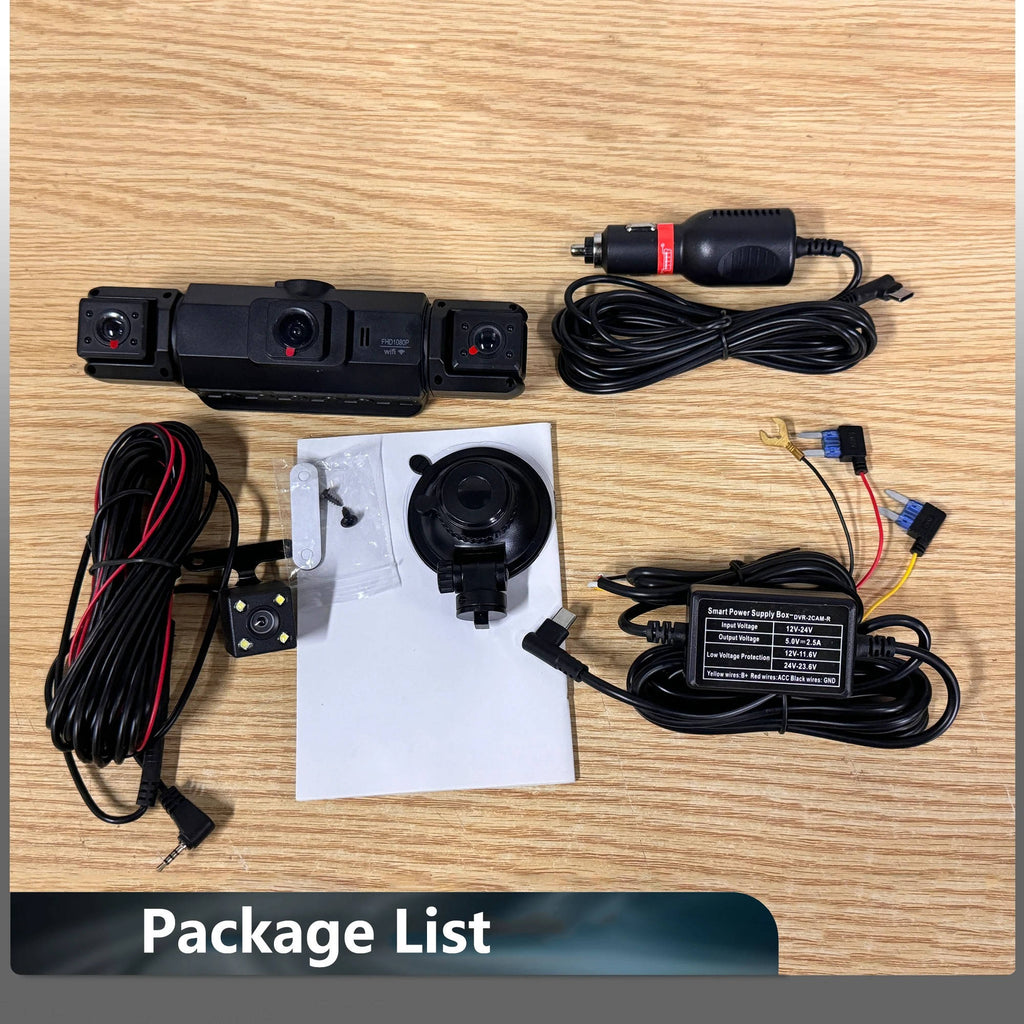 Dashcam Auto Wireless Anteriore e Posteriore con Visione Notturna