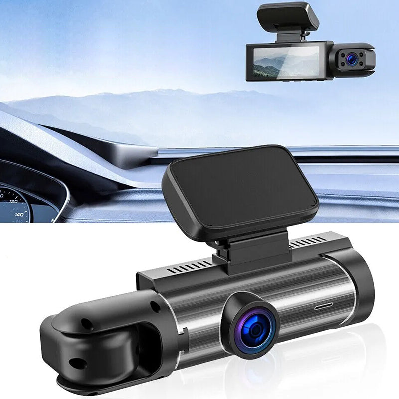 Dashcam doppia lente 1080p con angolo 170° e schermo touch