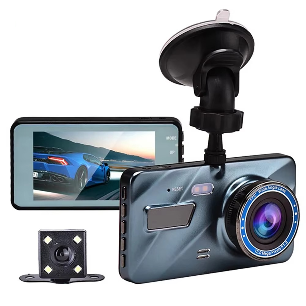 Dashcam doppia lente Full HD 1080P con visione notturna, registrazione anteriore e posteriore, loop recording e scocca i