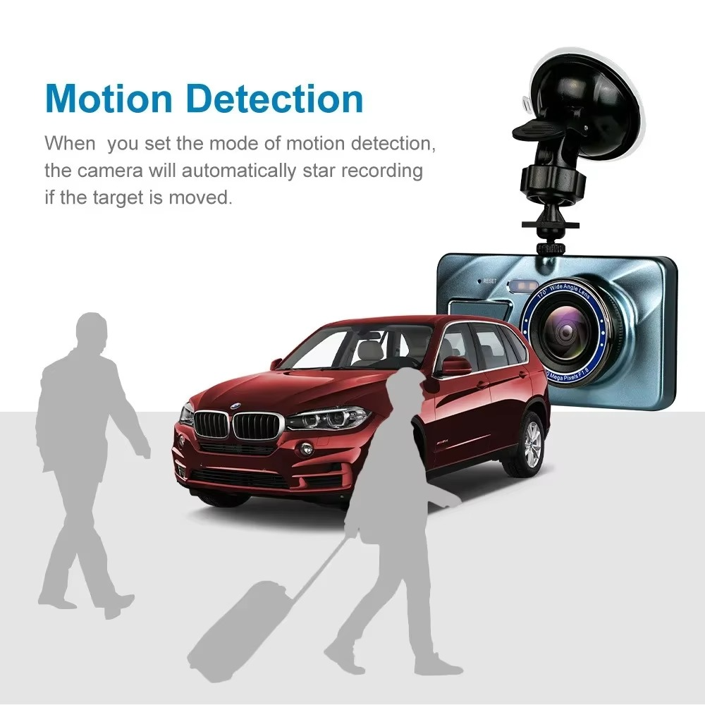 Dashcam doppia lente Full HD 1080P con visione notturna, registrazione anteriore e posteriore, loop recording e scocca i