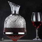 Decanter per vino con base rotante a 360° e vetro cristallo, 1,5 l