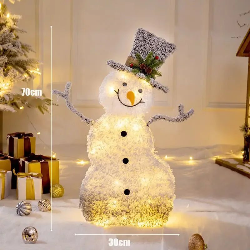 Decorazione natalizia LED con albero, pupazzo di neve o pacco regalo