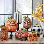 Decorazione zucca di Halloween in resina luminosa