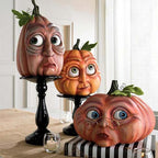 Decorazione zucca di Halloween in resina luminosa